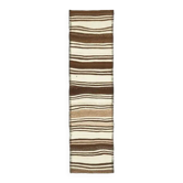 Tapis coureur vintage turc Oushak fait à la main en coton et laine beige 71x275