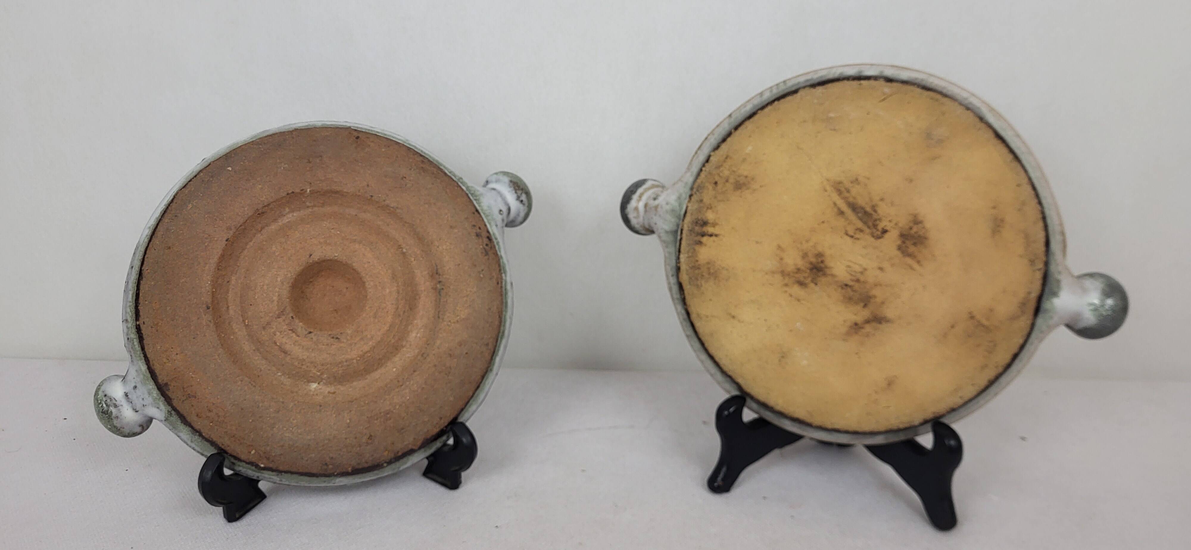 4 stoneware snail plates