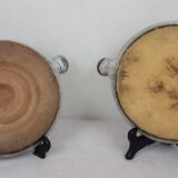 4 stoneware snail plates