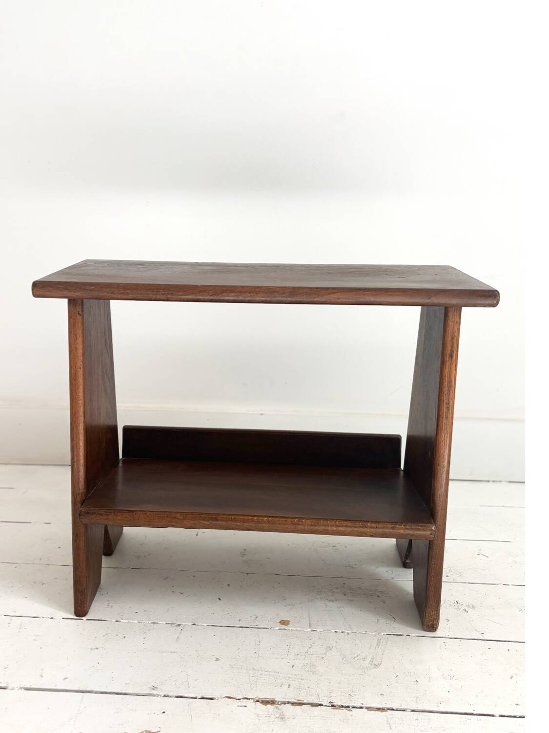 Small brutalist oak table