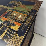 Vintage Chinese Desk with Glass Top