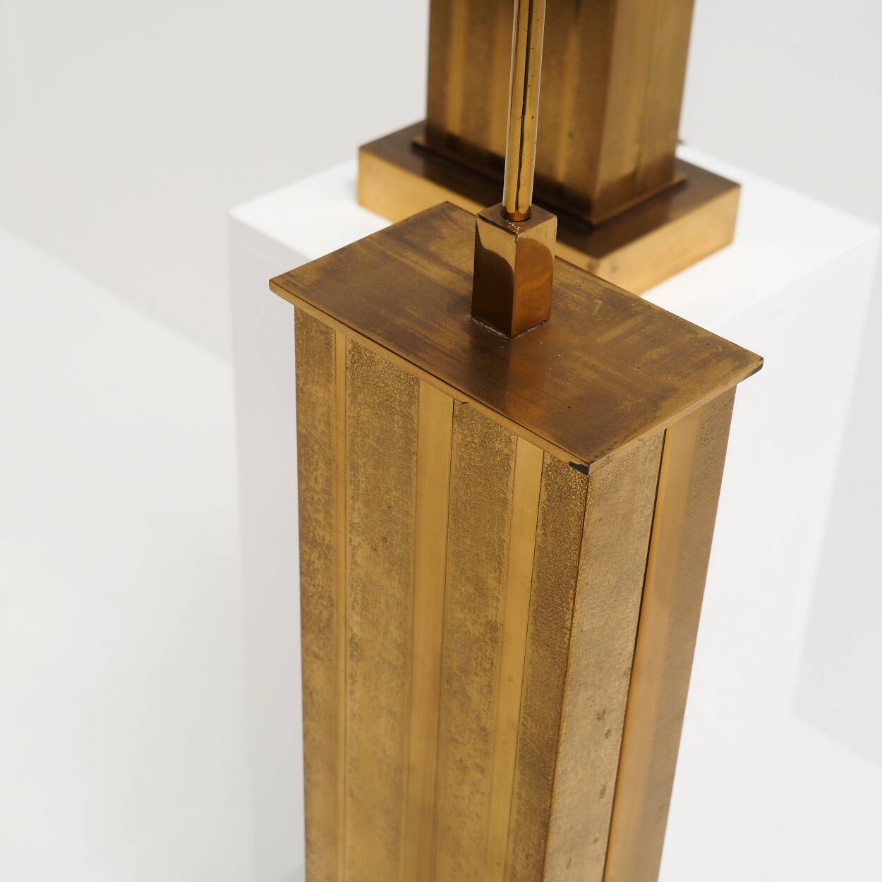 Pair of Large Brass Table Lamps by Willy Daro, Belgium, 1970s