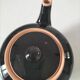 Vintage Biarritz Villeroy & Boch Mettlach teapot, black & salmon