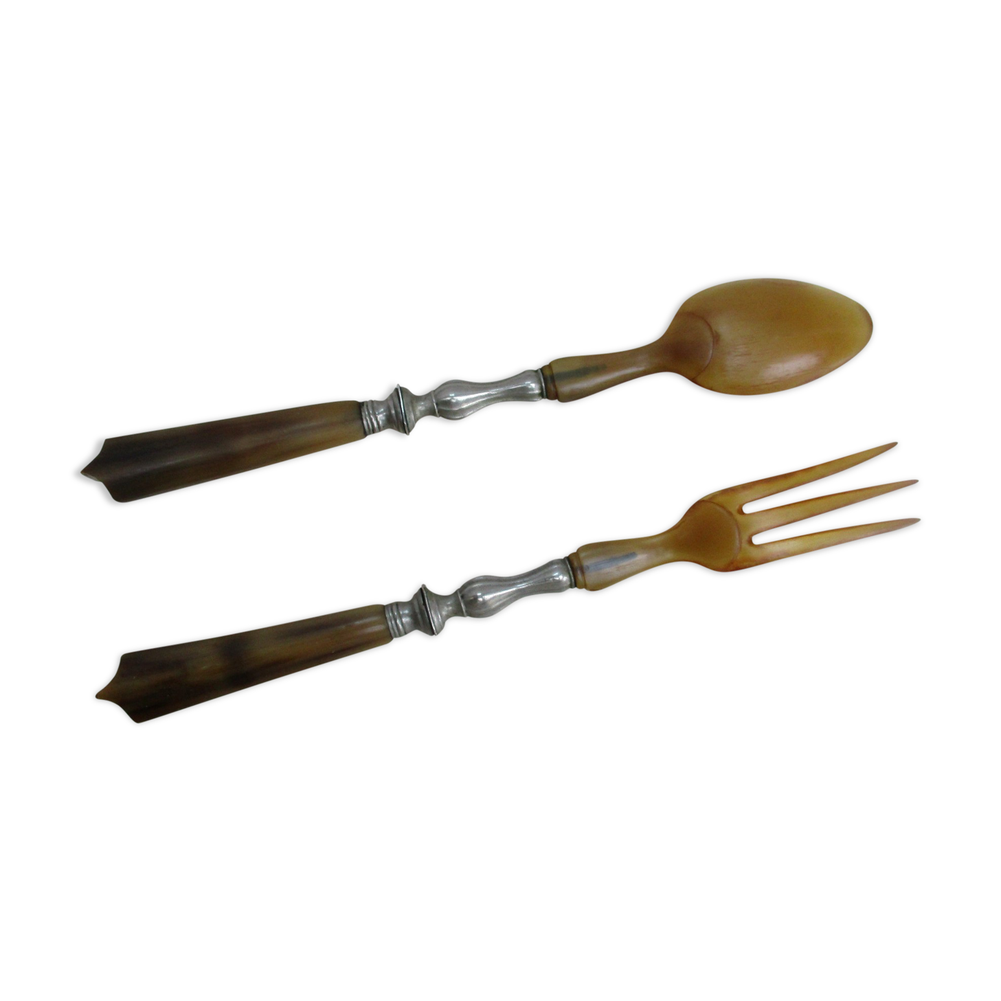 Couverts à salade en corne