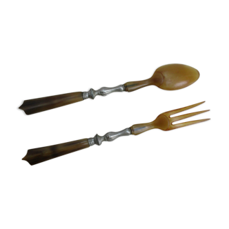 Horn salad cutlery