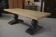 Antique monastery table in solid oak, dovetail joint, 20th century