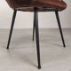 Fauteuil vintage velours marron