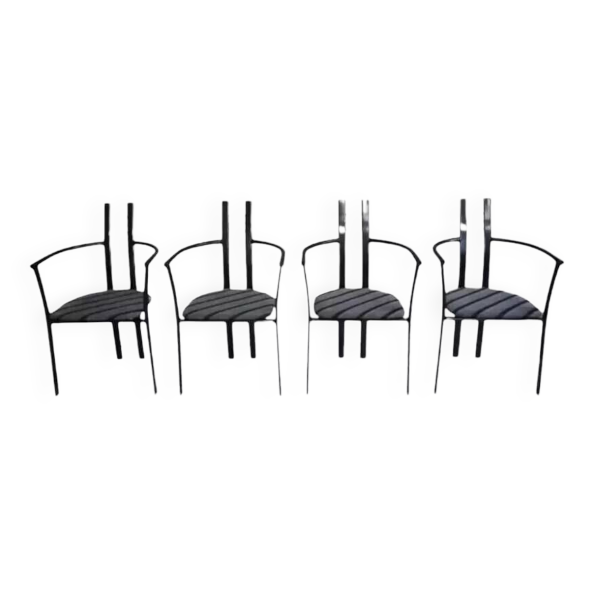 Set of 4 Italian design armchairs from the 80s