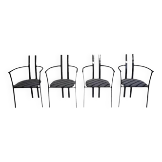Lot de 4 fauteuils design italien des années 80