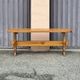 Solid wood bench, French craftsmanship, 113cm