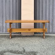 Banc en bois massif travail artisanal français 113cm
