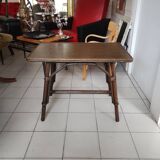 Rattan side table
