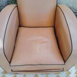 Club chair in imitation leather