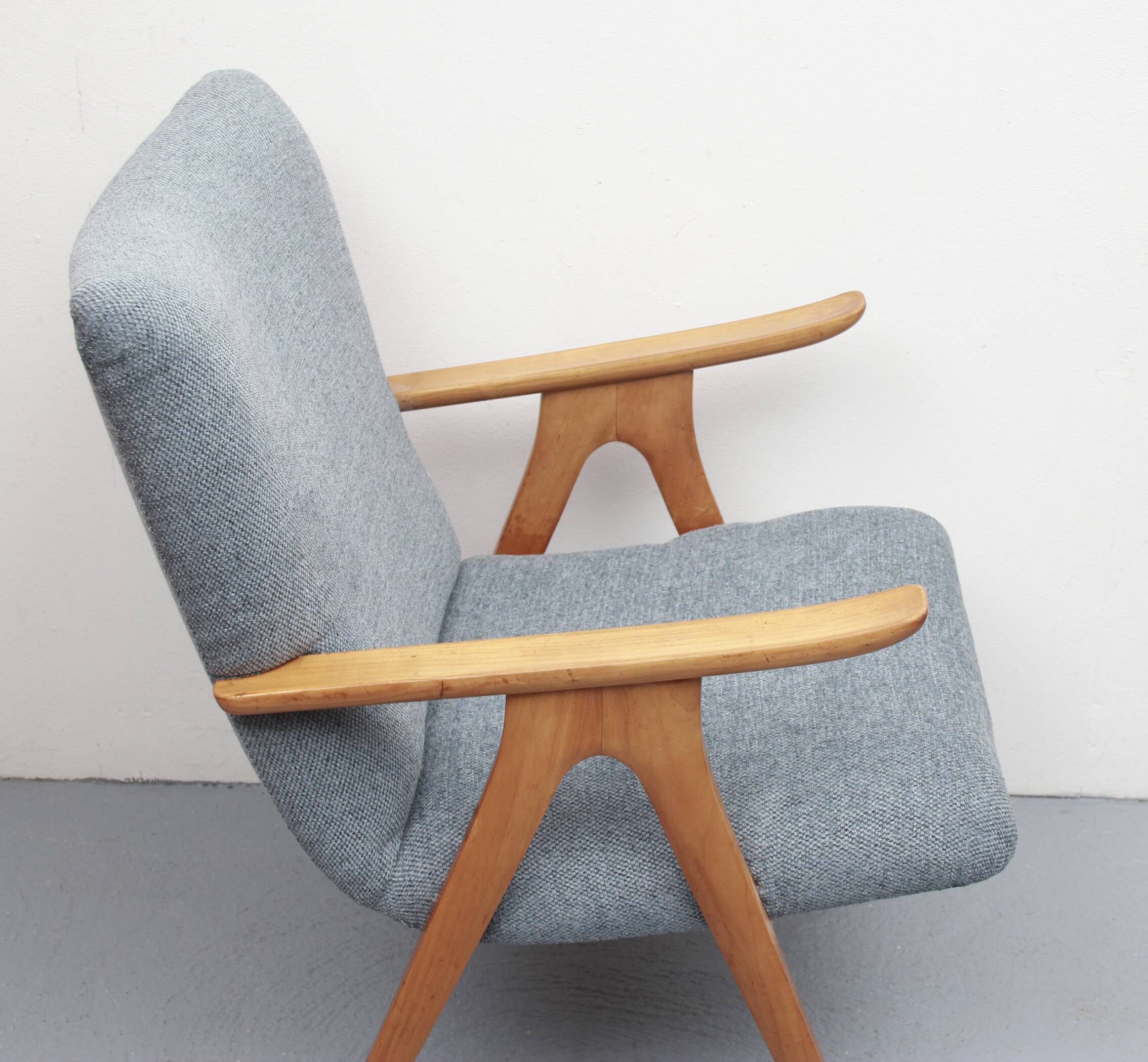 1950s  armchair in cherrywood
