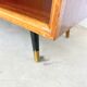 Asymmetrical mahogany bookshelf — 2 offset elements, custom-made, 1960s