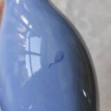 Blue ceramic liquor bottle