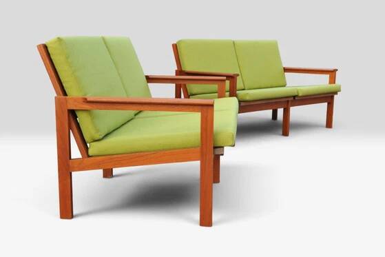 Illum Wikkelsø „Capella“ Set of 1 Armchair and 2 Sofas – Niels Eilersen – 1960s