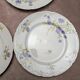 Set of 12 dessert plates in Limoges porcelain GDA France – floral design