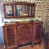 Louis xv style mahogany sideboard with marble top