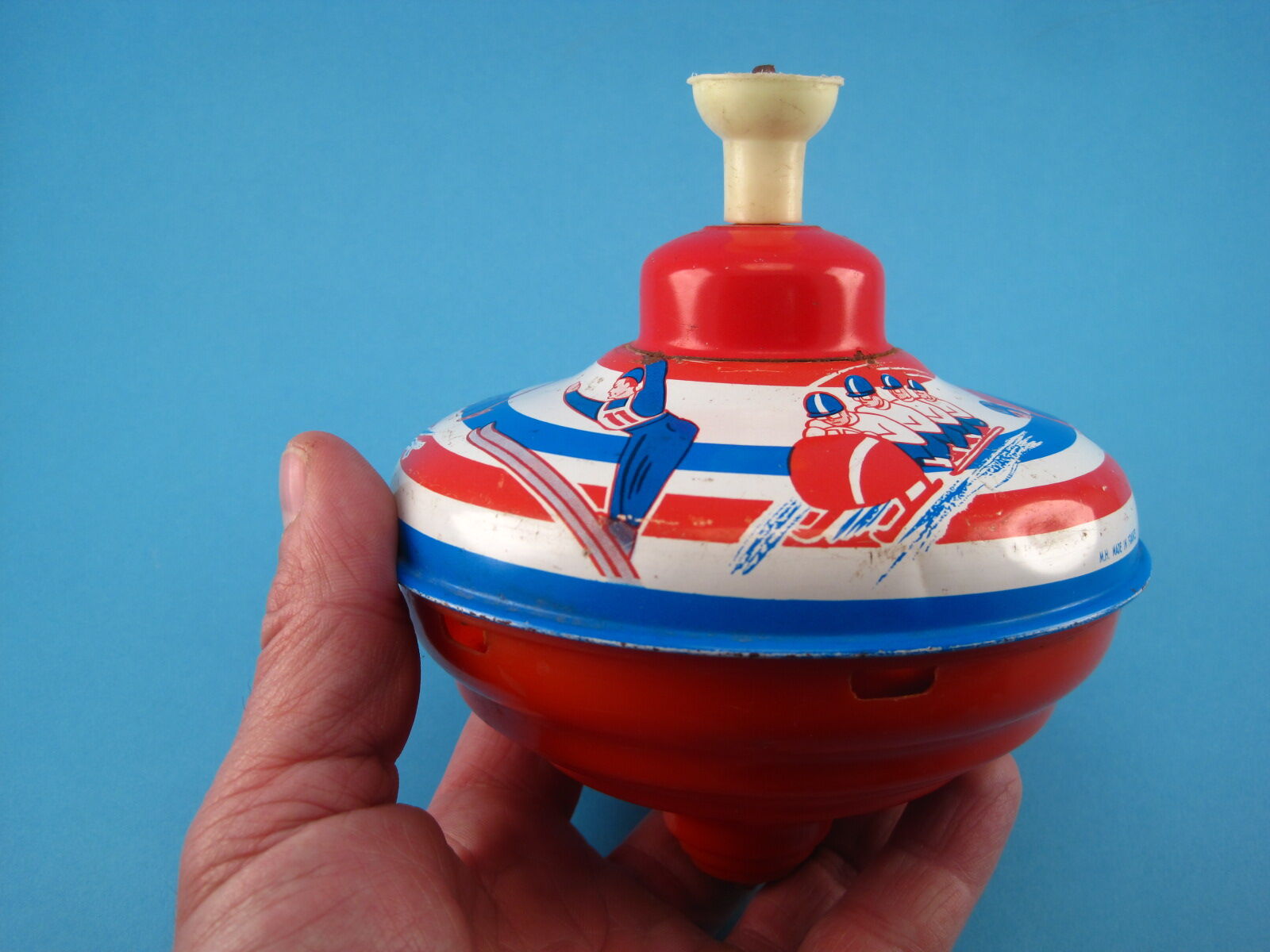 Vintage toy top M.H.