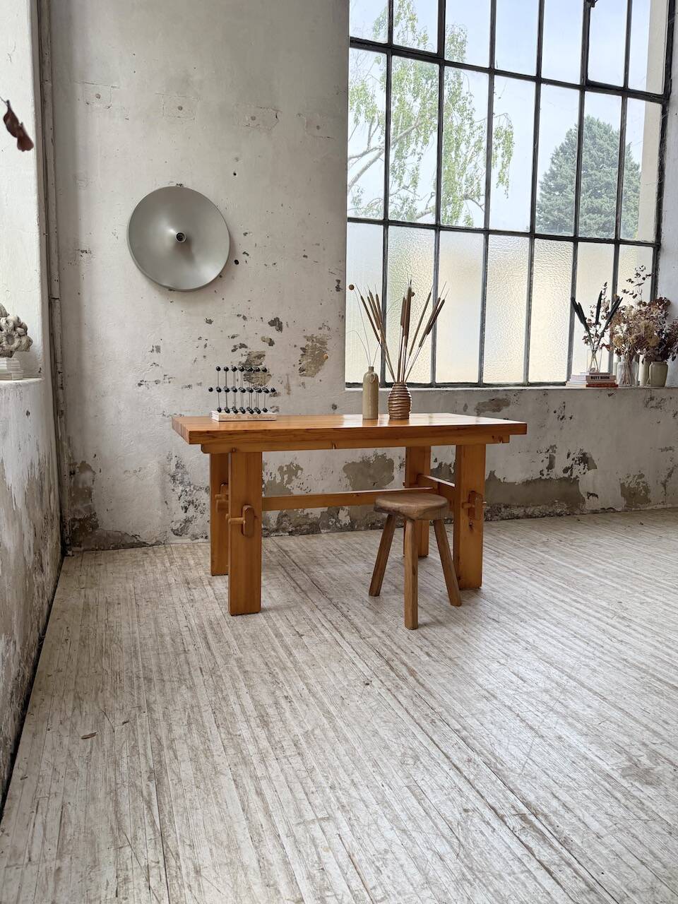Farmhouse table, mountain furniture from the 50s
