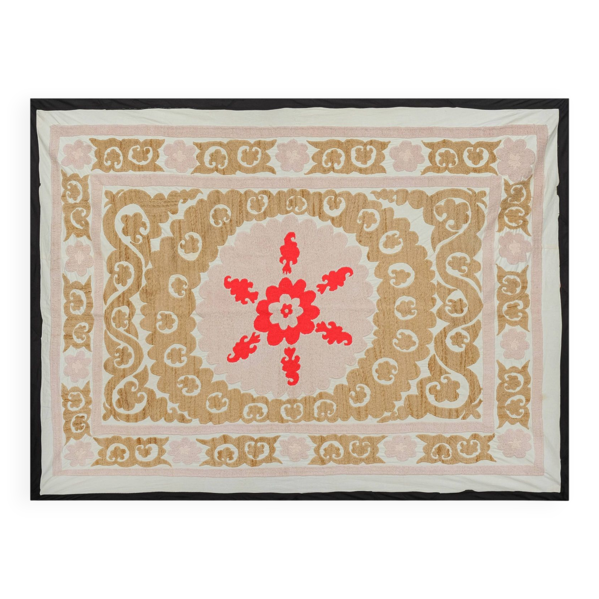 Hand knotted rug, vintage Turkish rug 121x153 cm