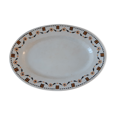 Plat oval Gien XXème siècle