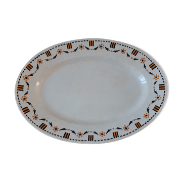 Oval dish Gien twentieth century