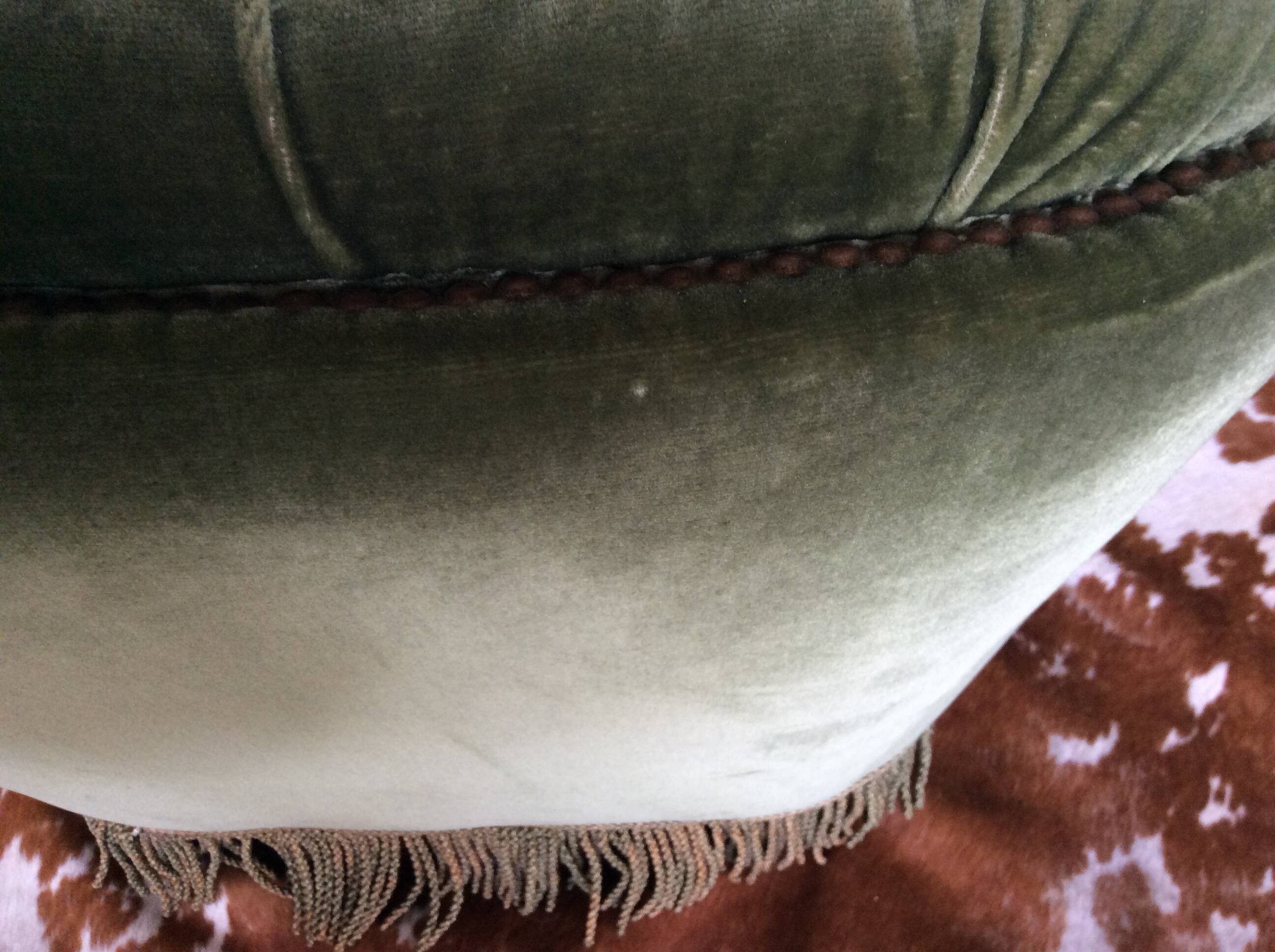 Fauteuil crapaud et repose-pieds