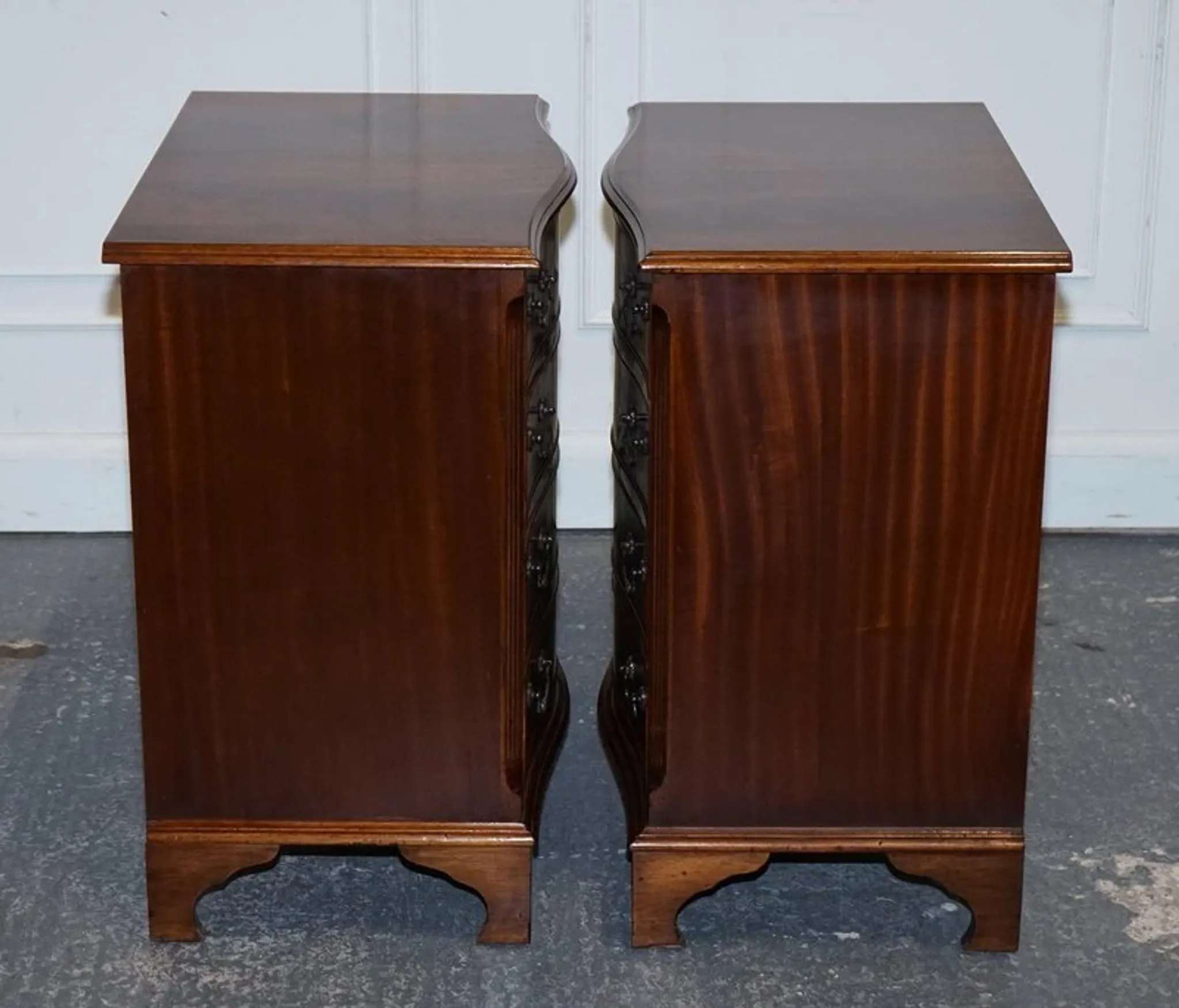 Large Wooden Bedside Tables, Set of 2