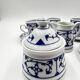 Set of 4 winterling cups, milk jug and sugar bowl