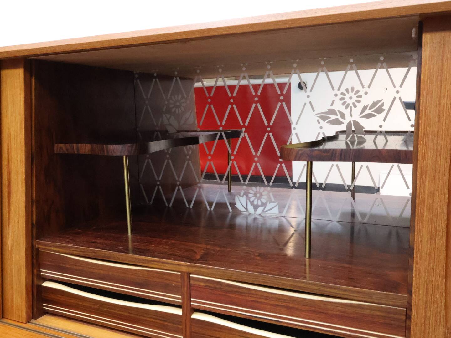 Vintage wandmeubel Deens Teak