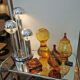 Apothecary pot, vintage XXL candy in 70s amber glass