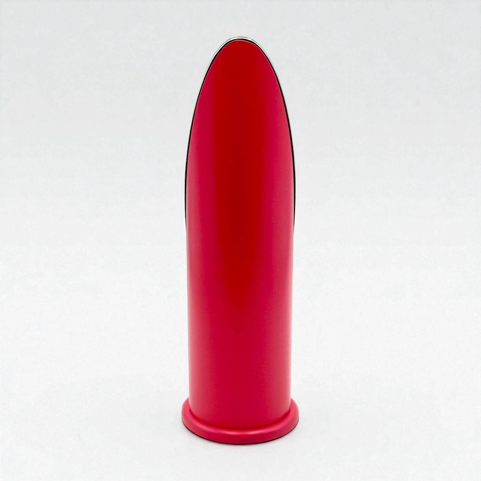 Miroir vintage fuchsia style rouge à lèvres en plastique et verre, Italie, années 1970