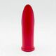 Vintage fuchsia lipstick-style plastic and glass mirror, Italy, 1970s