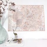Angers vintage map 74x54cm