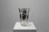 Art Deco Glass Vase with Black Graphic Decoration, France, circa 1940