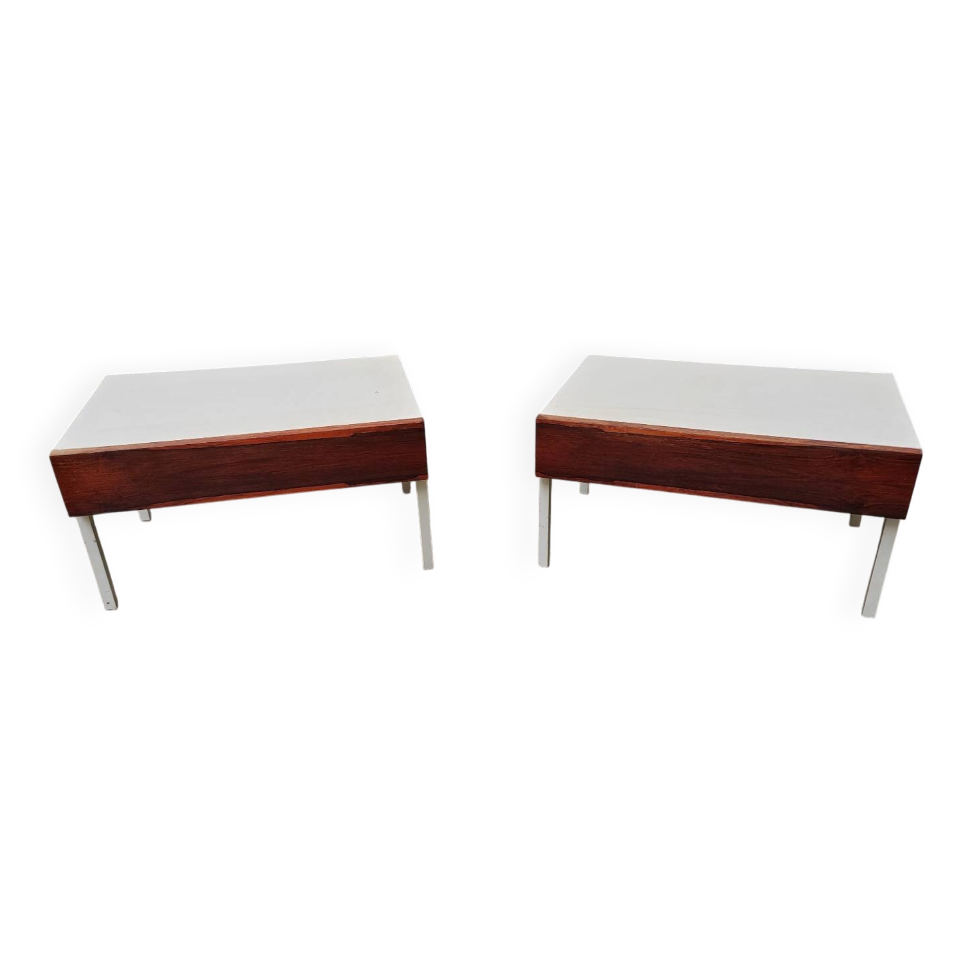 Pair of vintage 60s interlubke bedside tables.