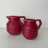 Pair of earthenware pitchers
