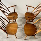 Set de 4 chaises de salle à manger en bois par Ercol