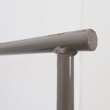 Set of 4 gray metal chairs in the style of Starck's "Von Vogelsans" model