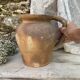 Set of antique terracotta jugs H21 cm