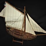 Wooden model of JY Toumelin's Kurun sailboat in Calais