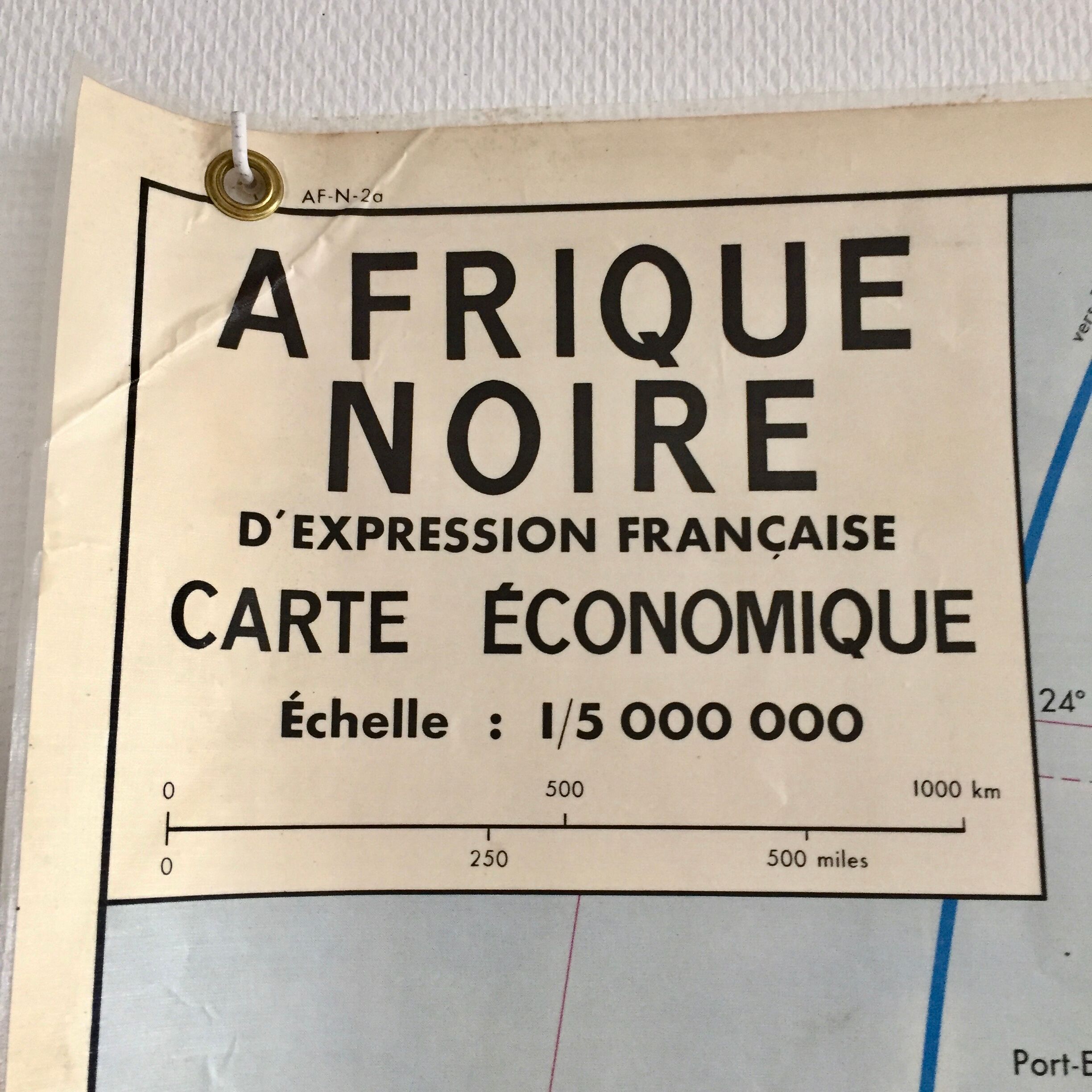 Black African political and economic 1962 school map