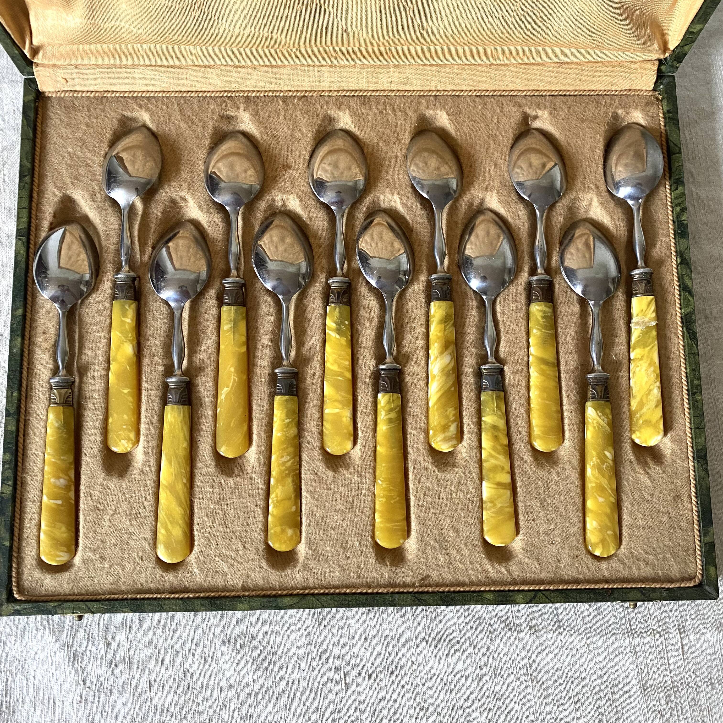 50s spoons in their box