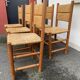 Suite de 6 chaises paillées années 70-80