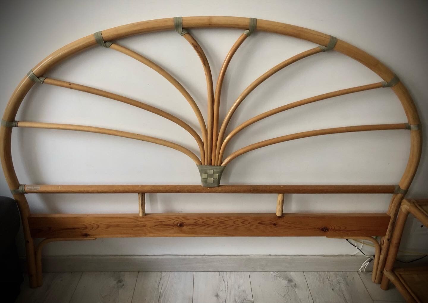 Bamboo and rattan headboard