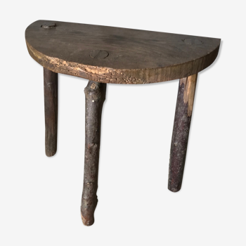 Treated wooden stool