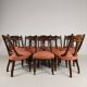 Set of 12 Late Victorian Walnut Dining Chairs with Original Castors