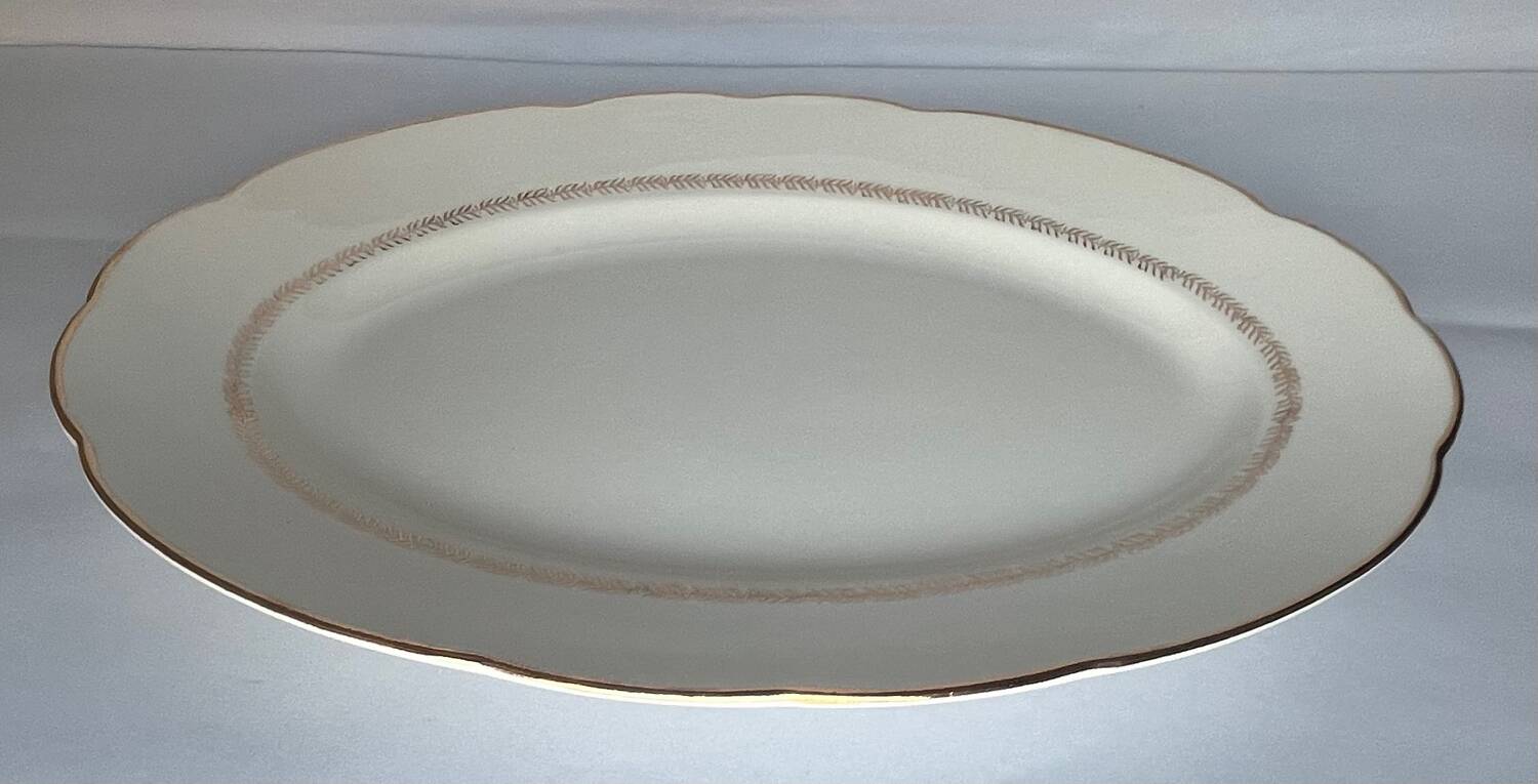 Oval earthenware dish from gien